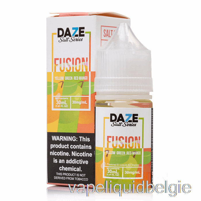 Vape Vloeistof Geel Groen Rood Mango - 7 Daze Fusiezout - 30ml 30mg